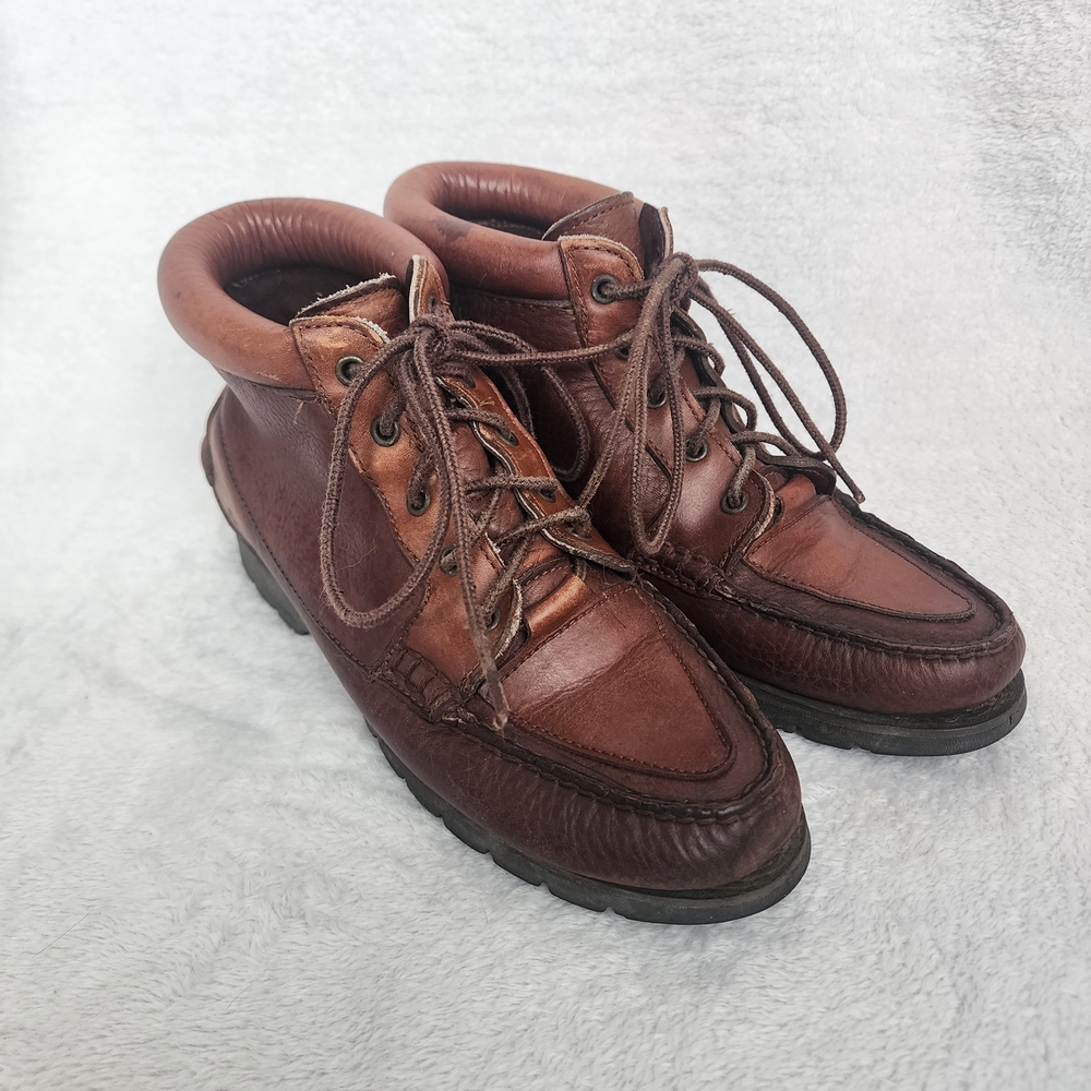 Timberland Brown Leather Ankle Boot Womens Size 7.5 Vintage Hiking Gorpcore